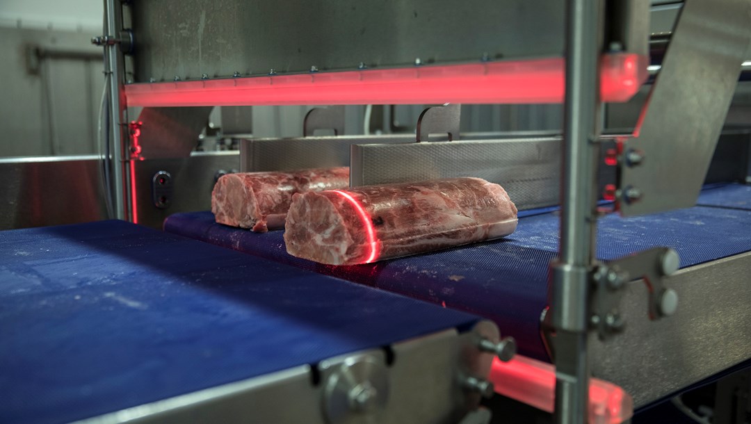 Det er enormt vigtigt, at der ikke kommer fremmedlegemer i produkterne. Derfor skal al kødet både igennem røntgen og en metaldetektor, inden det forlader fabrikken.