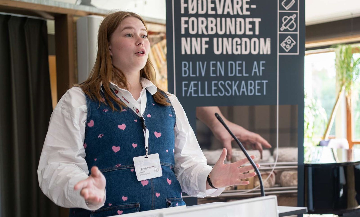 Cecilie Pedersen blev valgt som ungdomsformand ved Fødevareforbundet NNF's kongres 2023.